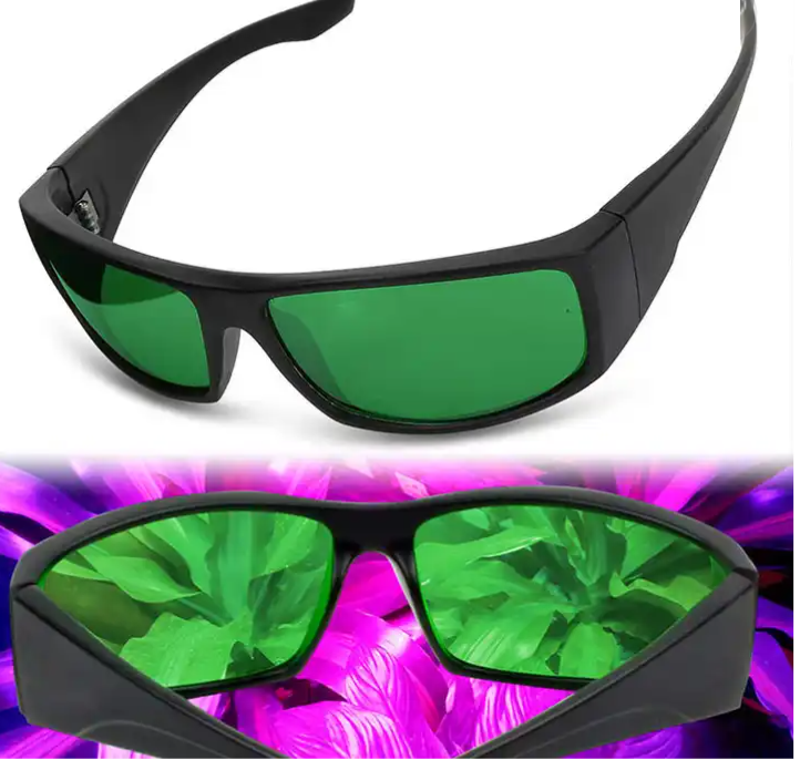 Vekstlysbriller - Beskytter mot eventuelle UV stråler fra LED lys og viser faktisk farge på blader